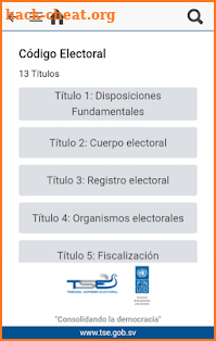 Legislación Electoral screenshot