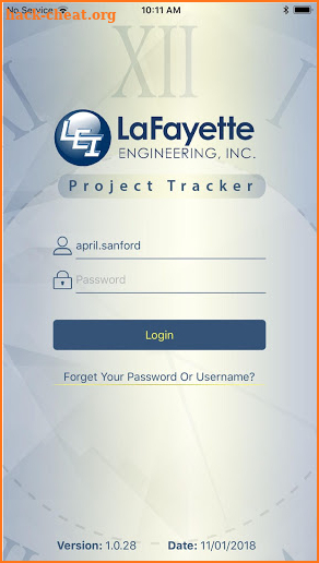 LEI Project Tracker screenshot