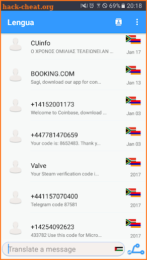 Lengua  -  Translate Messages - SMS Translation screenshot