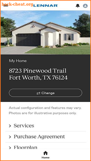 Lennar Account screenshot