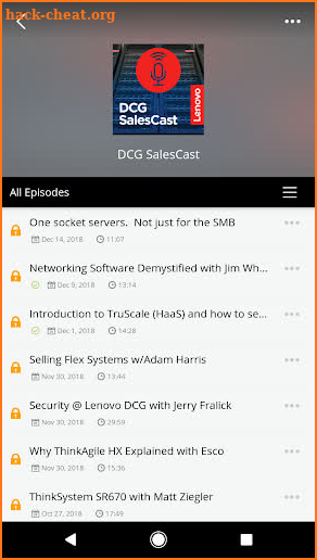 Lenovo Podcasts screenshot