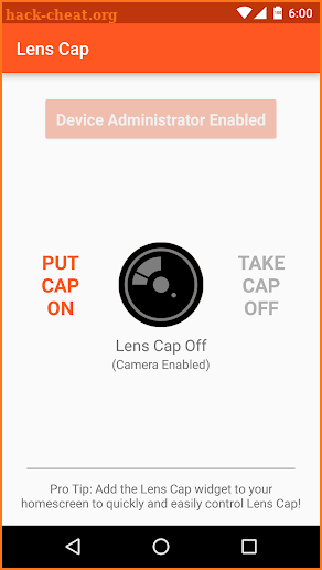 Lens Cap - Disable Camera screenshot