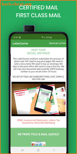 Letter Carrier - Certified Mail, First Class Mail screenshot