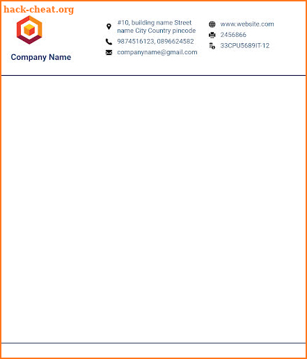 Letterhead Maker Logo Business letter pad template screenshot