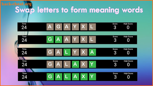 Letters Game for Note Edge screenshot