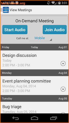 Level 3 XpressMeet Mobile screenshot