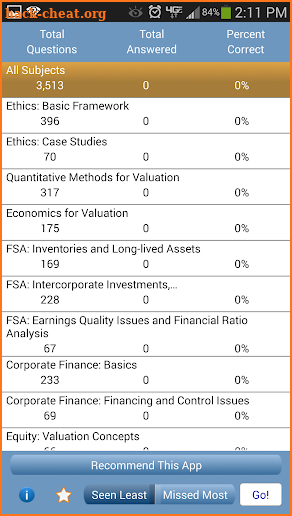 Level II CFA® Exam TestBank - 2018 Edition screenshot