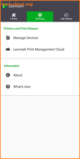 Lexmark Mobile Print for ME screenshot