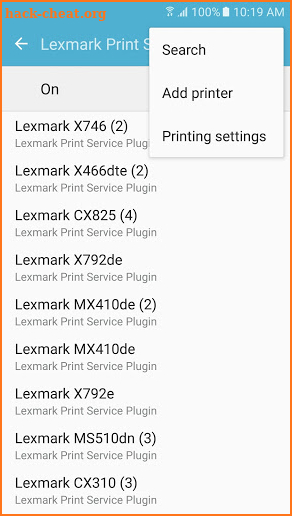 Lexmark Print Plugin screenshot