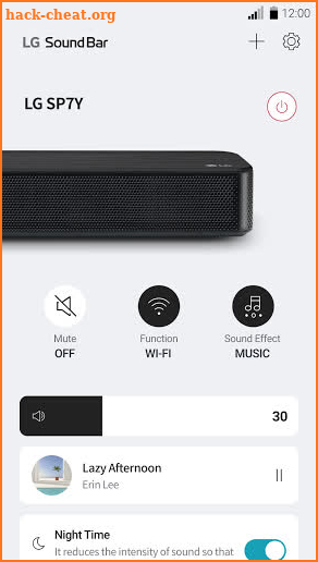 LG Sound Bar screenshot