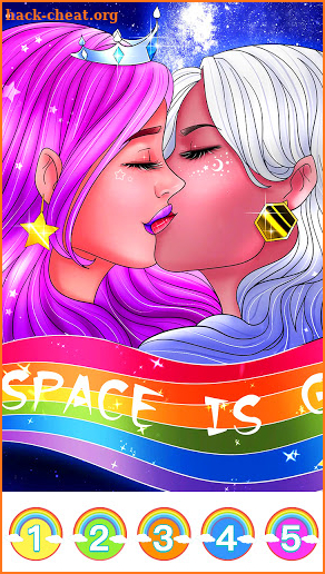 LGBT coloring-Free Coloring book&Paint by Number screenshot