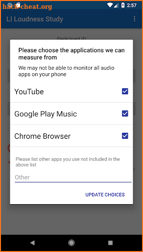 LI Loudness Study screenshot