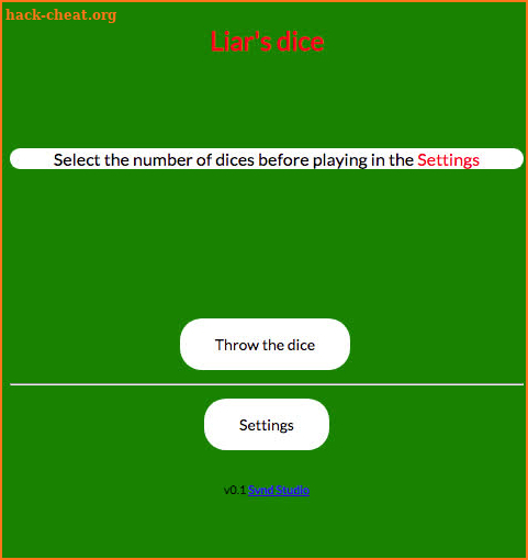 Liar's dice screenshot