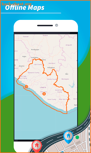 🔥 Liberia Offline maps and navigation GPS 3D screenshot