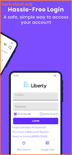 Liberty My Account screenshot