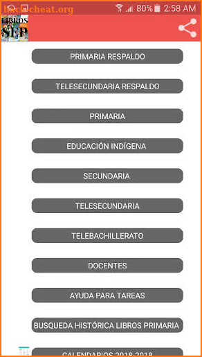 LIBROS DE TEXTO DE PRIMARIA HASTA TELESECUNDARIA screenshot