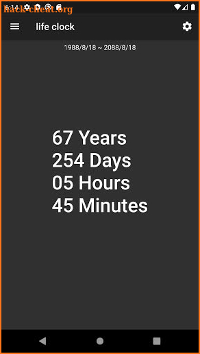 life clock, countdown death screenshot