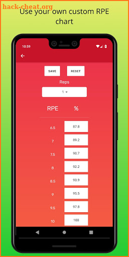 Liftin - RPE Calculator and Powerlifting Tracker screenshot