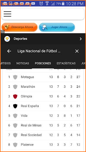 Liga Nacional Honduras screenshot