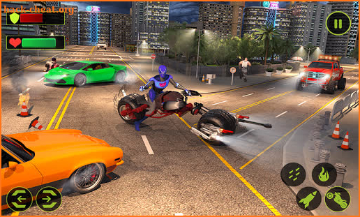 Light Bike Hero City Rescue Superhero Bike Games screenshot