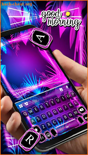 Light Neon Keyboard Background screenshot