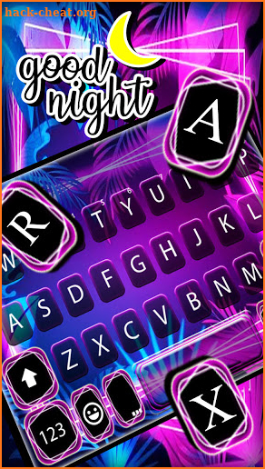Light Neon Keyboard Background screenshot