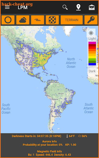 Light Pollution Map - Dark Sky & Astronomy Tools screenshot