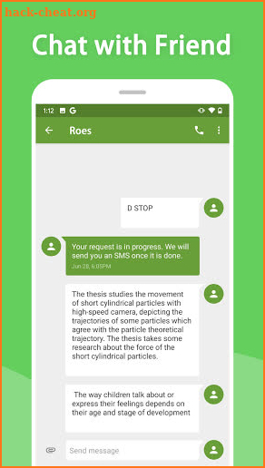 Light SMS screenshot
