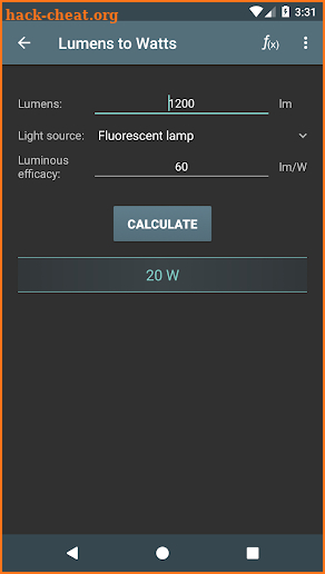 Lighting Calculations PRO Key screenshot
