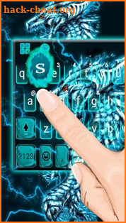 Lightning Neon Dragon Keyboard Theme screenshot