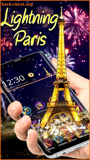 Lightning Paris Night Theme screenshot