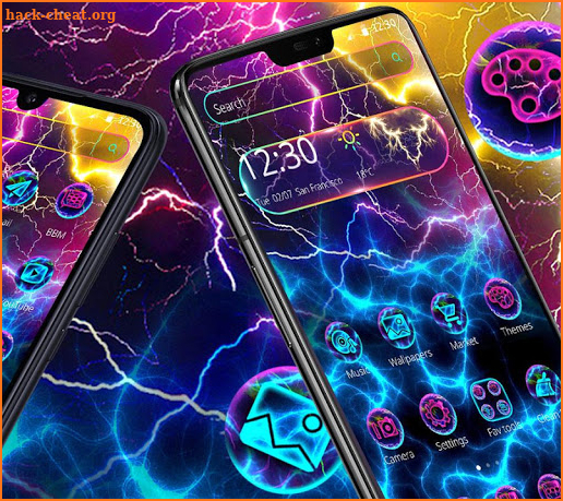 Lightning Storm Tech Launcher Theme ⚡ screenshot