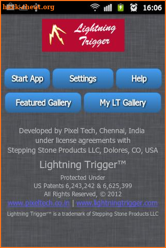 Lightning Trigger™ App screenshot