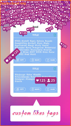 Likes Custom Tags For Followers screenshot