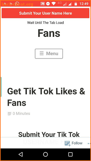Likes/Fans For Tik Tok screenshot