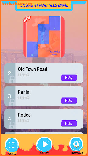 LIL NAS X Old Town Road Piano Tiles Game screenshot