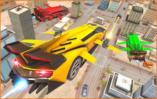 Limo Robot Bus Game 2020 - Flying Car Robot Games screenshot