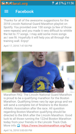 Lincoln Marathon 2018 screenshot
