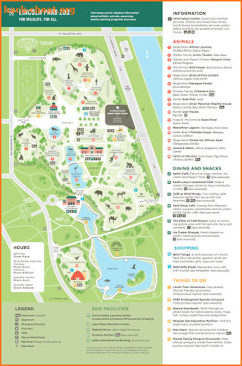 Lincoln Park Zoo Park Map 2019 screenshot