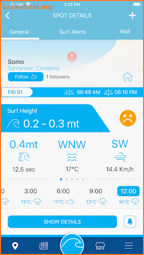 Line App Surf Forecast screenshot
