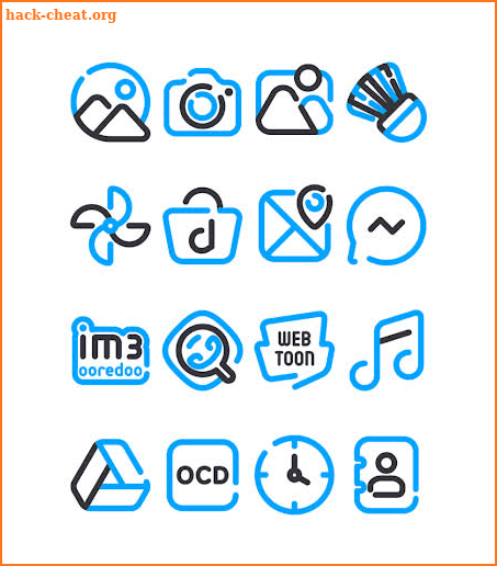 Lineblack - Blue icon Pack screenshot