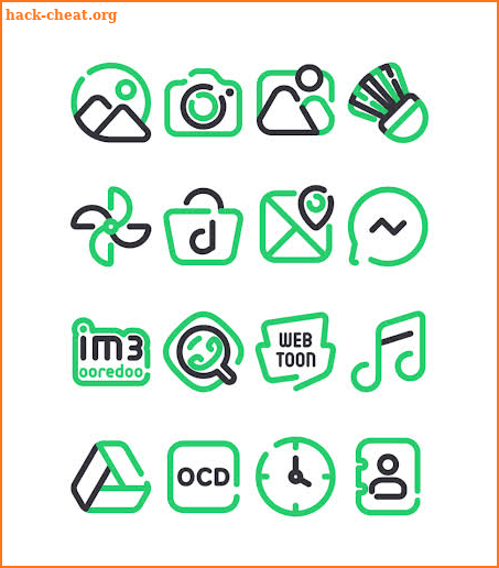 Lineblack - Green icon Pack screenshot