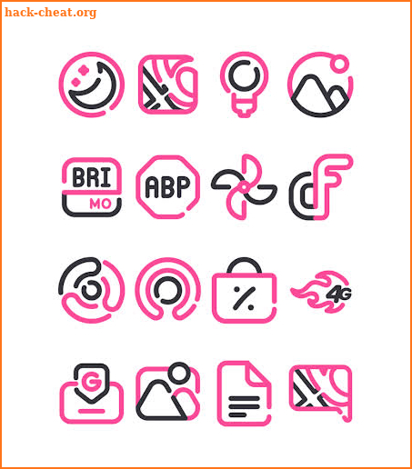 Lineblack - Pink icon Pack screenshot