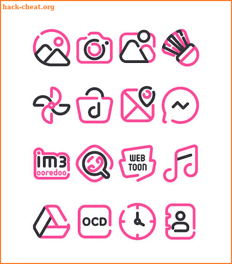 Lineblack - Pink icon Pack screenshot