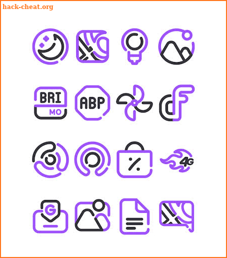 Lineblack - Purple icon Pack screenshot