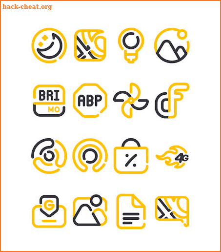 Lineblack - Yellow icon Pack screenshot
