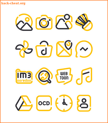 Lineblack - Yellow icon Pack screenshot