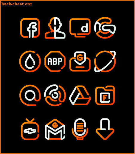 LineBula Orange - Icon Pack screenshot