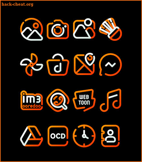 LineBula Orange - Icon Pack screenshot