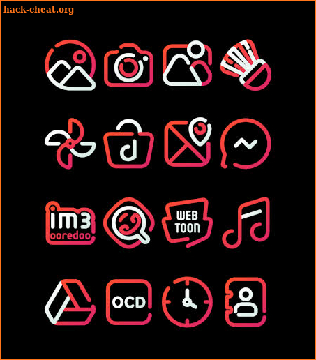 LineBula Red - Icon Pack screenshot